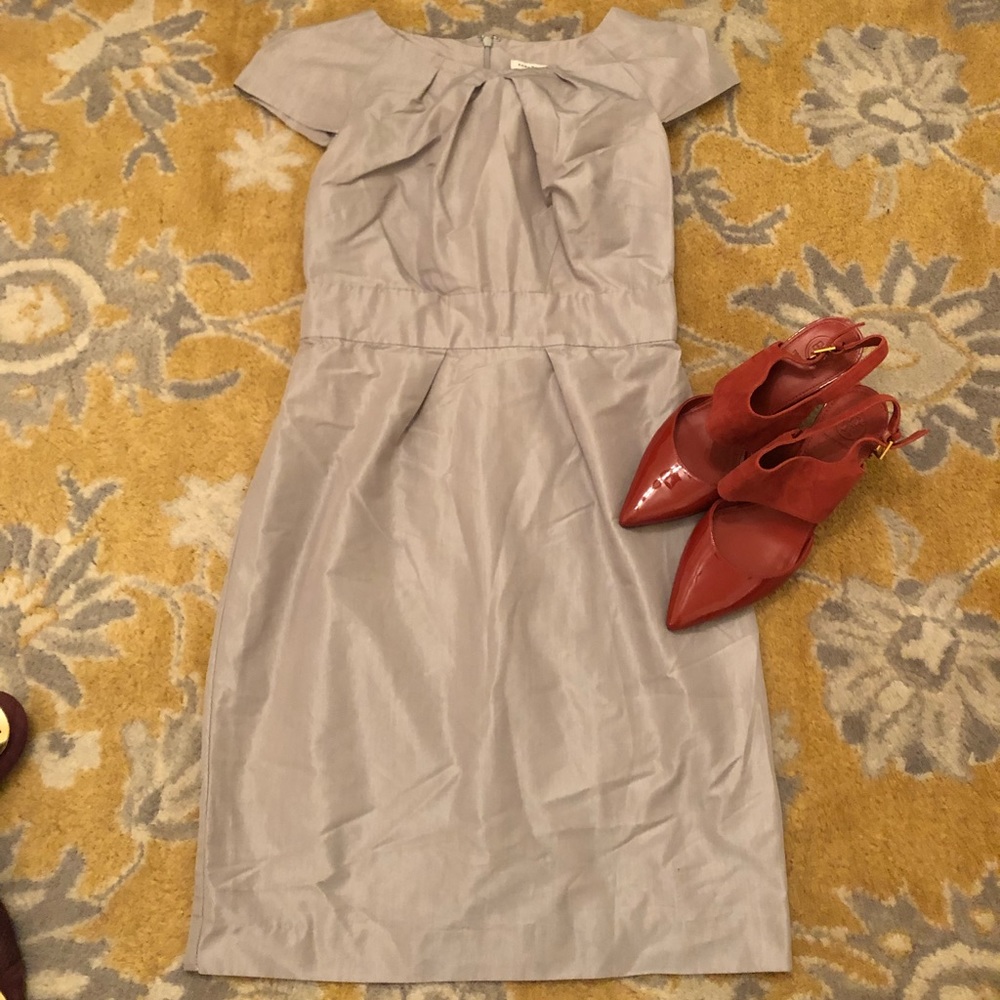 BR sleek silver dress